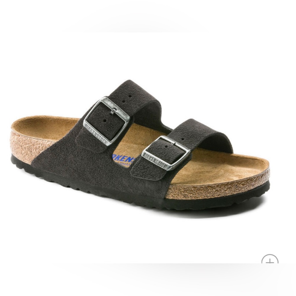 Birkenstock Arizona Velvet Grey Soft Footbed Suede Leather